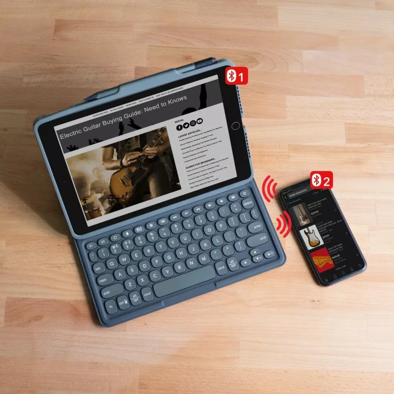 ZAGG Pro Keys tastatūras maciņš iPad 10.9 collu (A16 un 10. paaudze) vācu AZERTY, melns