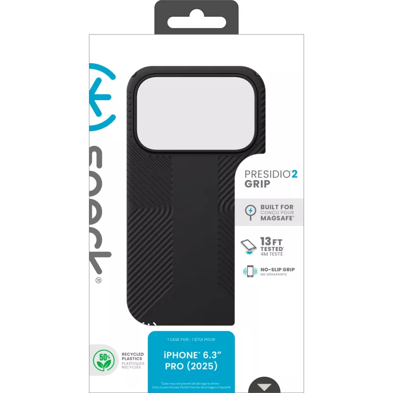 Speck Presidio2 Grip + MS Apple iPhone 17 Pro Black - ar Microban