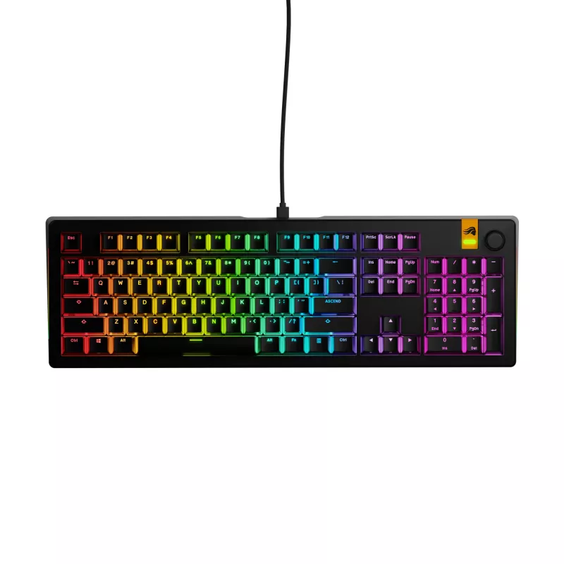 Glorious Gaming GMMK 3 HE 100% Prebuilt Wired Black - US, vadu, mehāniska tastatūra, QWERTY, RGB LED, melna