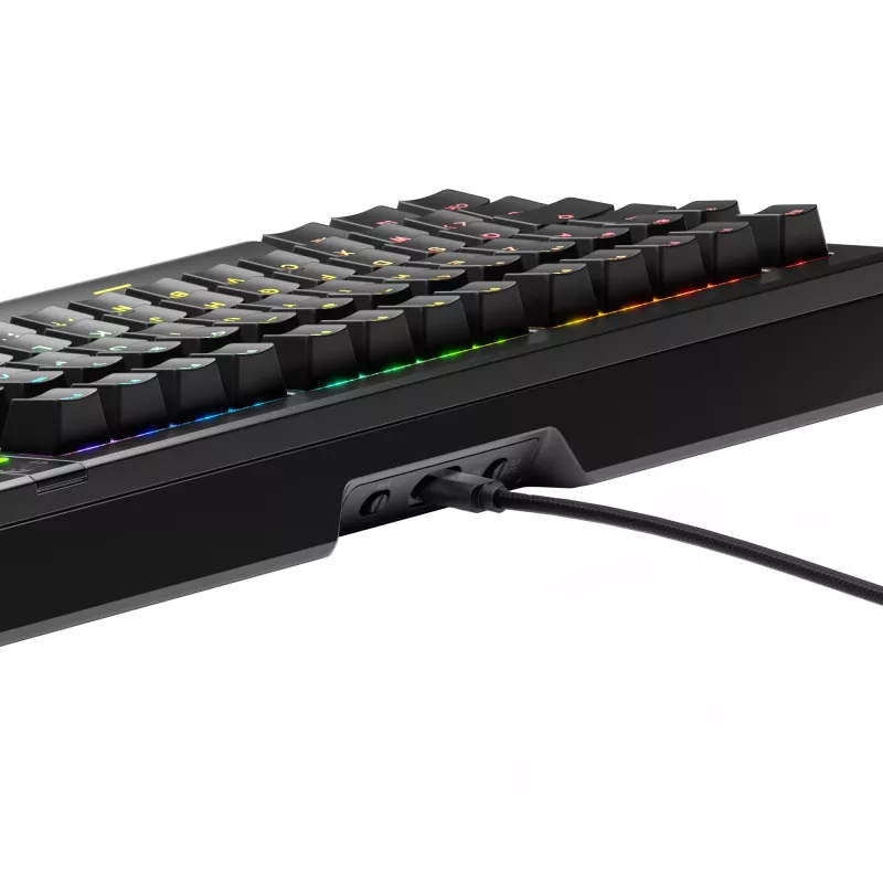 Glorious Gaming GMMK 3 PRO 75% Prebuilt Wired Black - FR, vadu, USB, mehāniska, AZERTY, RGB LED, melna