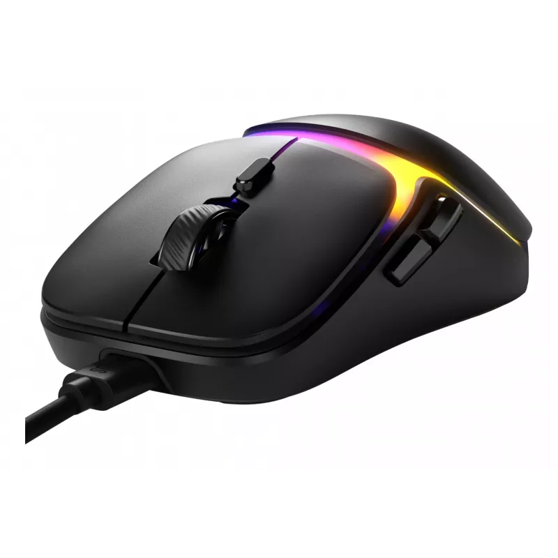 Glorious Gaming Model O3 Vadu Spēļu Pele - Īpaši Vieglas 54g Svars, 130M Noklikšķināšanas Optiskie Slēdži, 30K DPI BAMF 3.0 Sensors, 750 IPS Izsekošana, 50G Paātrinājums, Atbalsta Visus Satvēriena Veidus - Melna