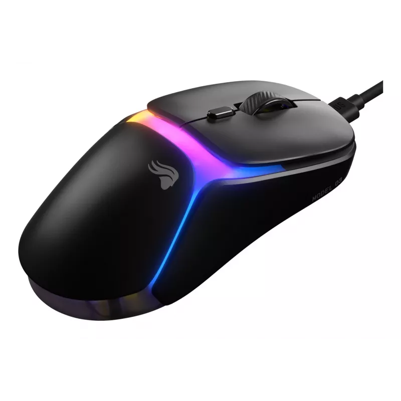 Glorious Gaming Model O3 Vadu Spēļu Pele - Īpaši Vieglas 54g Svars, 130M Noklikšķināšanas Optiskie Slēdži, 30K DPI BAMF 3.0 Sensors, 750 IPS Izsekošana, 50G Paātrinājums, Atbalsta Visus Satvēriena Veidus - Melna