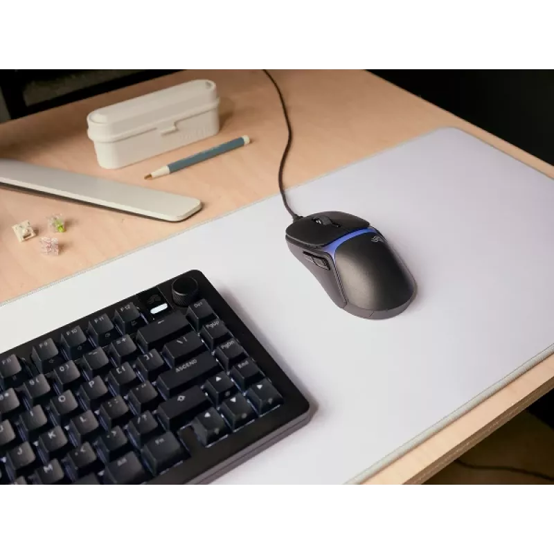 Glorious Gaming Model O3 Vadu Spēļu Pele - Īpaši Vieglas 54g Svars, 130M Noklikšķināšanas Optiskie Slēdži, 30K DPI BAMF 3.0 Sensors, 750 IPS Izsekošana, 50G Paātrinājums, Atbalsta Visus Satvēriena Veidus - Melna