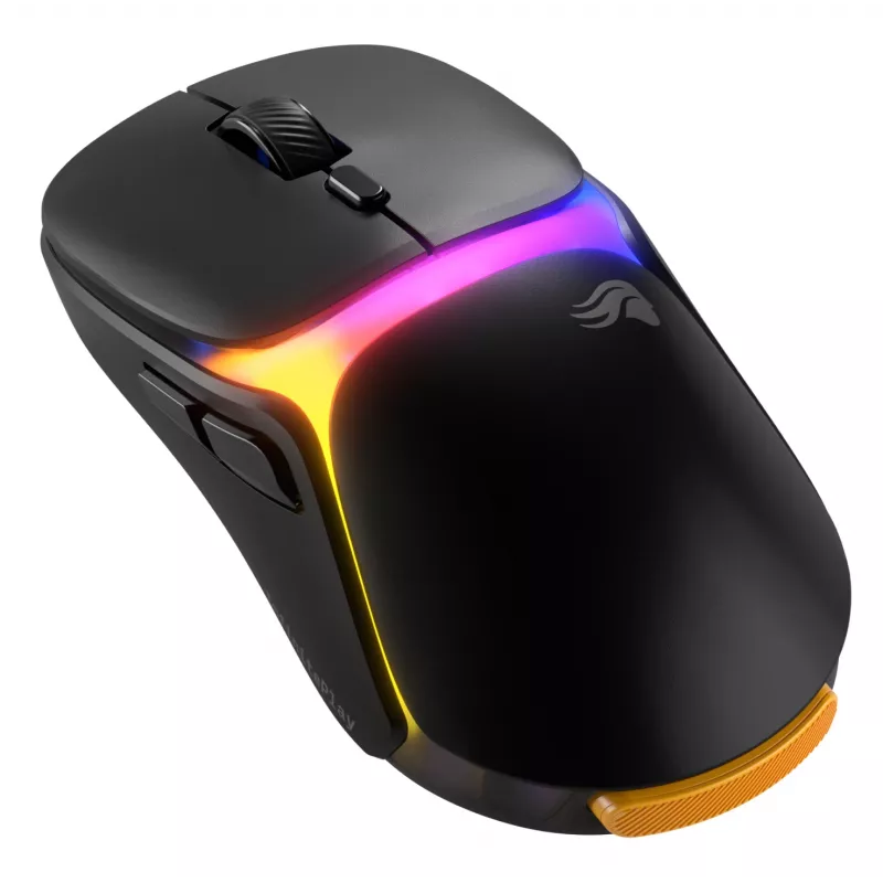 Glorious Gaming Model O3 Wireless Gaming Mouse - Melns, bezvadu, InfinitePlay maiņas bateriju sistēma, 8k polling, 130M optiskie slēdži, 66g, 30K DPI optiskais sensors, RGB