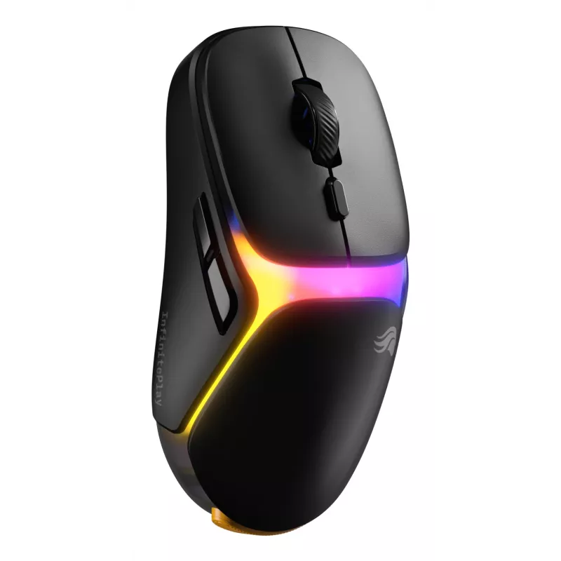 Glorious Gaming Model O3 Wireless Gaming Mouse - Melns, bezvadu, InfinitePlay maiņas bateriju sistēma, 8k polling, 130M optiskie slēdži, 66g, 30K DPI optiskais sensors, RGB