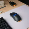 Glorious Gaming Model O3 Wireless Gaming Mouse - Melns, bezvadu, InfinitePlay maiņas bateriju sistēma, 8k polling, 130M optiskie slēdži, 66g, 30K DPI optiskais sensors, RGB