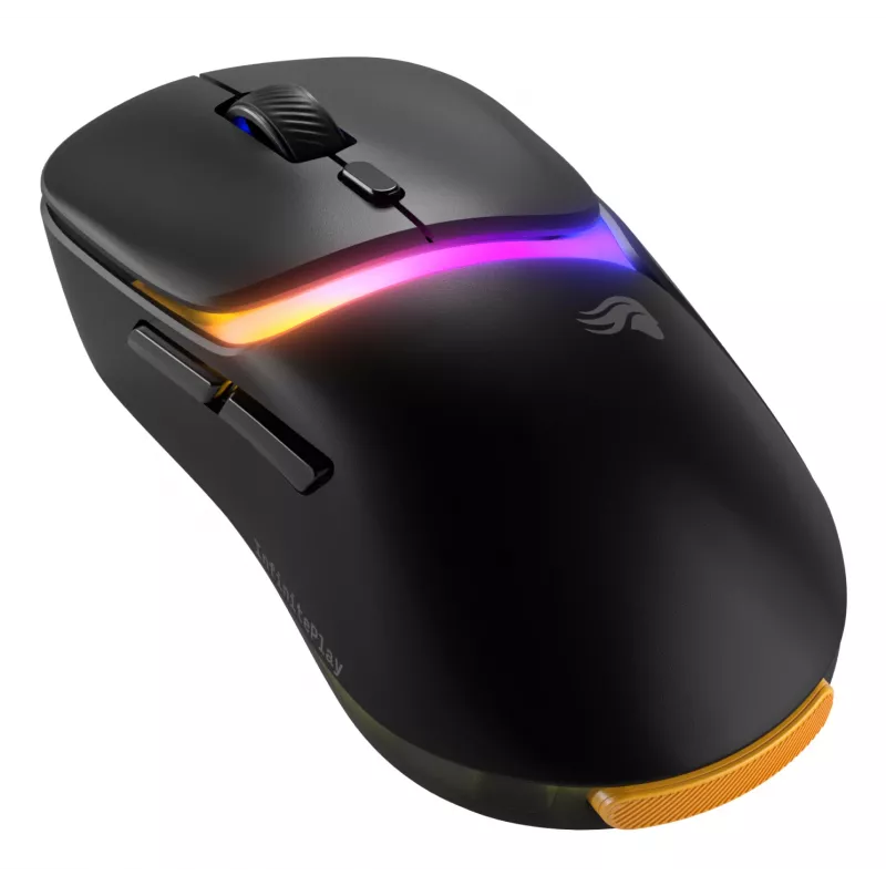 Glorious Gaming Model D3 Wireless Gaming Mouse - InfinitePlay Maināmo Akumulatoru Sistēma, 8k Polling, 130M Klikšķu Optiskie Slēdži, Īpaši Viegls 69g, 30K DPI Optiskais Sensors, RGB - Melns