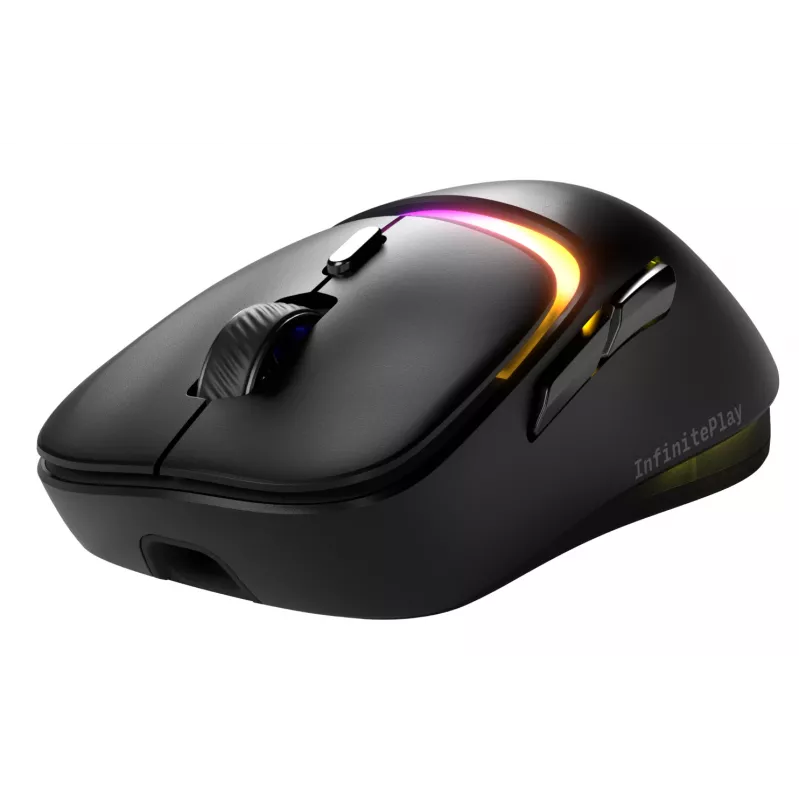 Glorious Gaming Model D3 Wireless Gaming Mouse - InfinitePlay Maināmo Akumulatoru Sistēma, 8k Polling, 130M Klikšķu Optiskie Slēdži, Īpaši Viegls 69g, 30K DPI Optiskais Sensors, RGB - Melns
