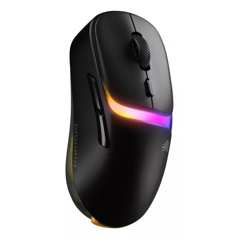 Glorious Gaming Model D3 Wireless Gaming Mouse - InfinitePlay Maināmo Akumulatoru Sistēma, 8k Polling, 130M Klikšķu Optiskie Slēdži, Īpaši Viegls 69g, 30K DPI Optiskais Sensors, RGB - Melns