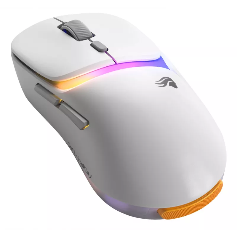 Glorious Gaming Model D3 Wireless Gaming Pele - InfinitePlay Maināmo Akumulatoru Sistēma, 8k Polling, 130M Klikšķu Optiskie Slēdži, Īpaši Viegls 69g, 30K DPI Optiskais Sensors, RGB - Balta
