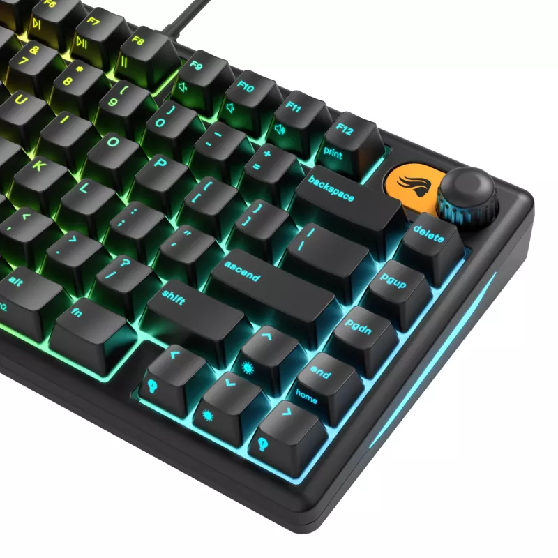 Glorious Gaming GMBK 75% tastatūra USB QWERTY US English Melna