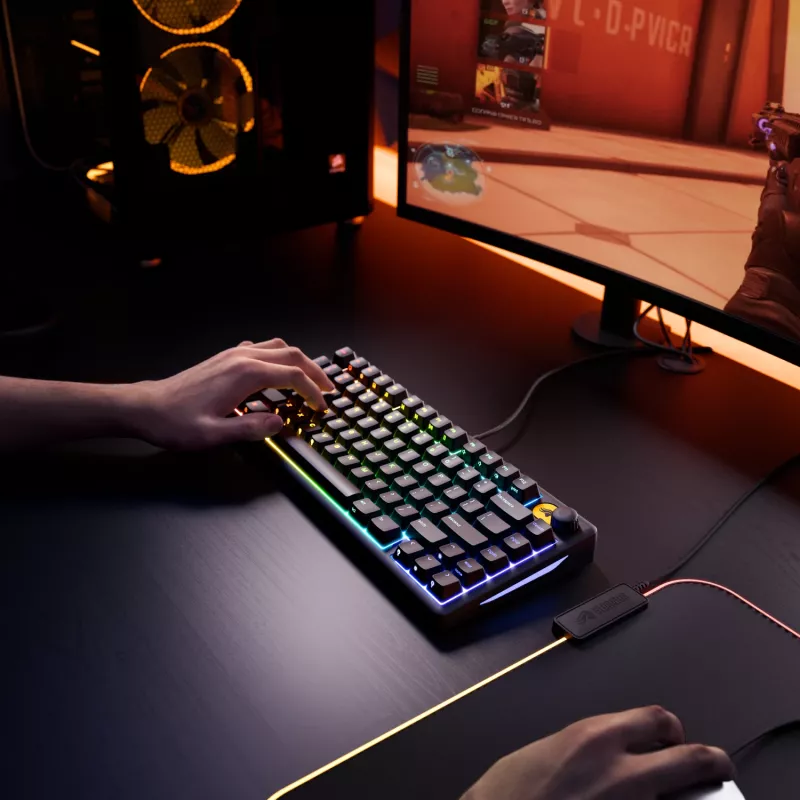 Glorious Gaming GMBK 75% tastatūra USB QWERTY US English Melna