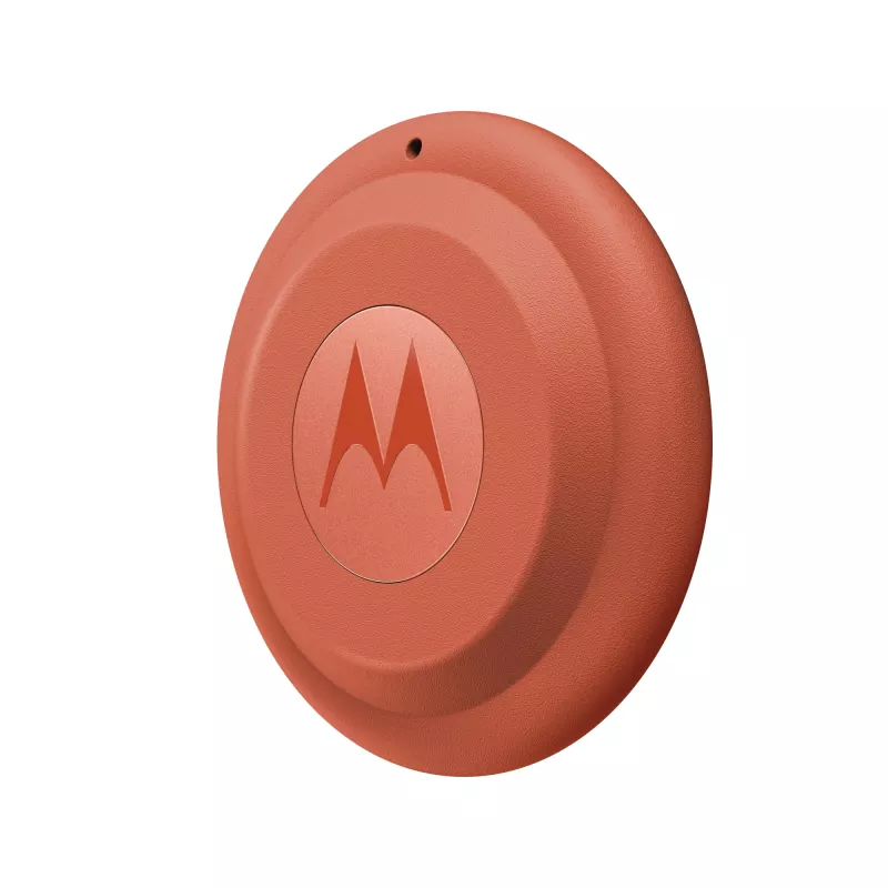 Motorola moto tag 2 universāls izsekotājs, oranžs, CR2032 akumulators, līdz 14400 h, 7.4 g, Ø 31.9 mm, 8 mm