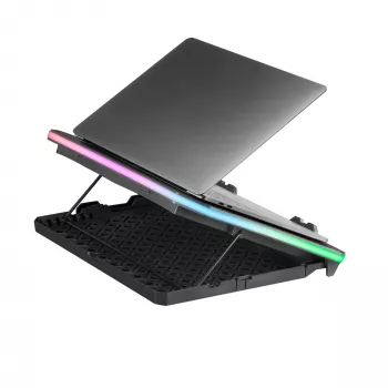 Mars Gaming MNBC6 dzesēšanas pamatne + statīvs XL 19 inch ARGB, 3 ventilatori, mobilā telefona statīvs