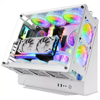 Mars Gaming MCB White PC korpuss ATX XL Custom Premium Edition Modulāra divu kameru struktūra