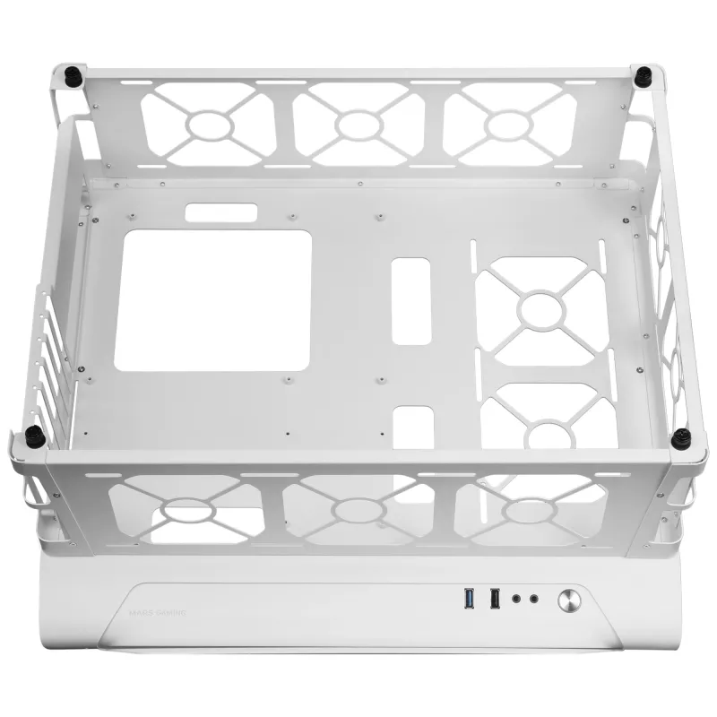 Mars Gaming MCB White PC korpuss ATX XL Custom Premium Edition Modulāra divu kameru struktūra