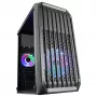 Mars Gaming MC-S2 Black kompakts Micro-ATX spēļu datora korpuss ar 2 FRGB varavīksnes ventilatoriem, priekšējo režģi un pilnu sānu logu