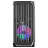 Mars Gaming MC-S2 Black kompakts Micro-ATX spēļu datora korpuss ar 2 FRGB varavīksnes ventilatoriem, priekšējo režģi un pilnu sānu logu