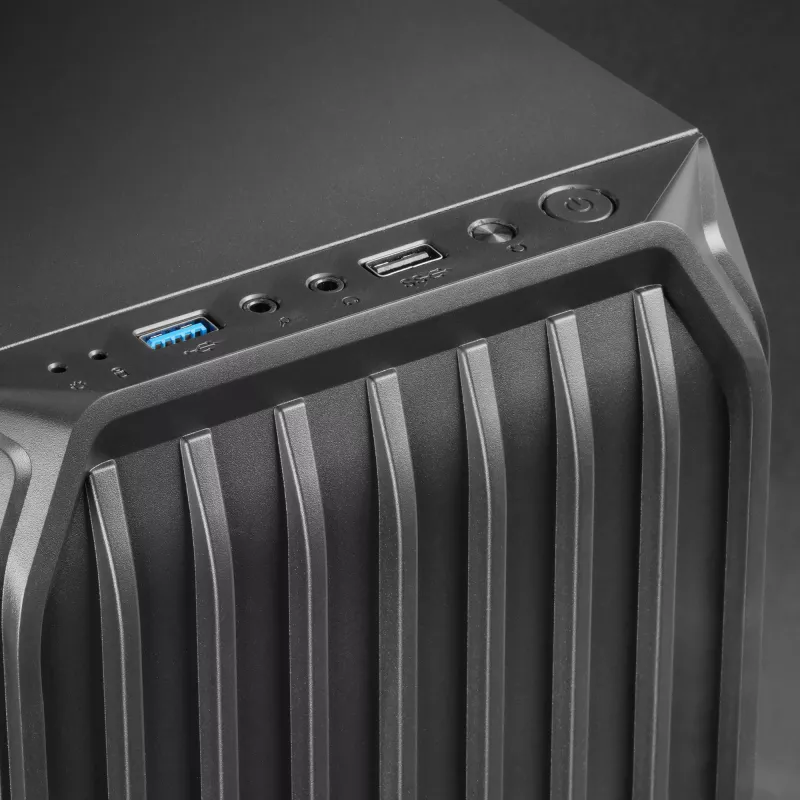 Mars Gaming MC-S2 Black kompakts Micro-ATX spēļu datora korpuss ar 2 FRGB varavīksnes ventilatoriem, priekšējo režģi un pilnu sānu logu