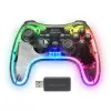 Mars Gaming MGP-24 bezvadu spēļu kontrolieris 2.4GPRO Neon RGB Dual Haptic Vibration