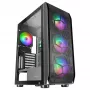 Mars Gaming MC-KX Black Premium E-ATX Gaming Tornis ar FREEZER CPU Sistēmu, 5 Ultra-klusiem ARGB Ventilatoriem, ARGB Kontrolieri un RF Tālvadību, Priekšējais Režģis