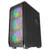 Mars Gaming MC-KX Black Premium E-ATX Gaming Tornis ar FREEZER CPU Sistēmu, 5 Ultra-klusiem ARGB Ventilatoriem, ARGB Kontrolieri un RF Tālvadību, Priekšējais Režģis