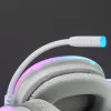 Mars Gaming MH-GLOW White 360° Full Chroma RGB Flow austiņas ar trokšņu slāpējošu mikrofonu, īpaši vieglas, atmiņas putu polsteri, universāla saderība