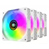 Mars Gaming MFSI4KITW dzesēšanas sistēma 4x120mm ARGB ventilatori ar hub un tālvadību Balts