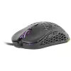 Mars Gaming MM55 Black RGB Chroma Gaming Pele – Īpaši viegla 55g, 12800 DPI, HUANO mehāniskie slēdži