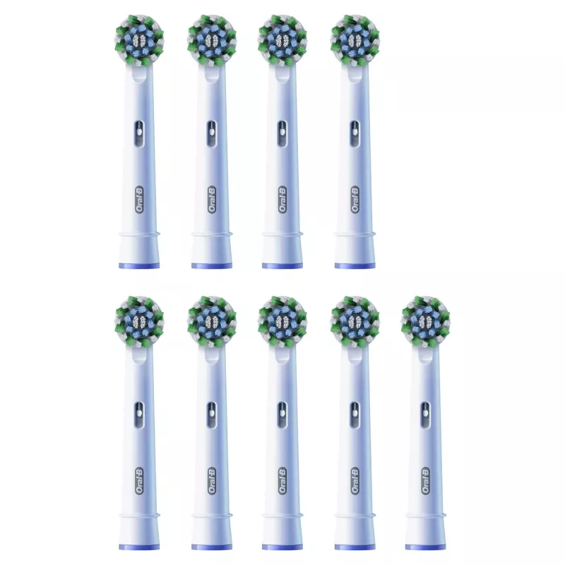 Oral-B CrossAction zobu suku uzgaļi 9 gab. balti