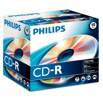 Philips CD-R CR7D5NJ10/00, 700 MB, 80 min, 52x, 1 gab.