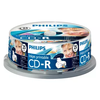 Philips CD-R CR7D5JB25/00 – 25 iepakojums, 700 MB, 52×