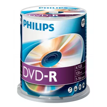 Philips DVD-R DM4S6B00F/00 4.7GB 100 gab. spolē