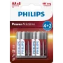 Philips Power Alkaline Battery LR6P6BP/10 vienreizējās lietošanas baterijas, 6 gab.