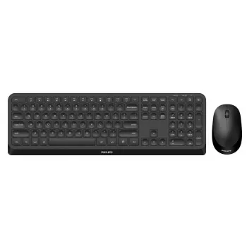 Philips 3000 series SPT6307B/31 bezvadu tastatūra un pele, RF 2.4 GHz, QWERTY angļu, melna