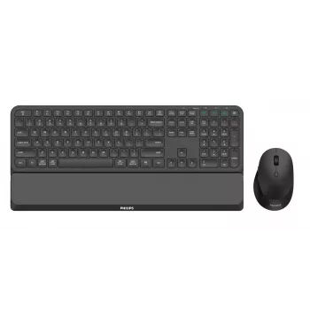 Philips 6000 series SPT6607B/31 tastatūra un pele, universāls RF bezvadu + Bluetooth, melns