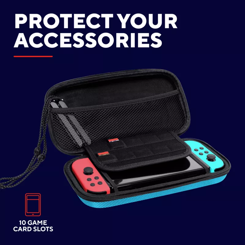 Trust GXT 1248S cietais maciņš Nintendo Switch, melns/zils/sarkans