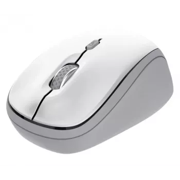 Bezvadu optiskā pele TRUST Yvi+ — Ambidextra, RF Bezvadu, 1600 DPI, 4 Pogas, Balta