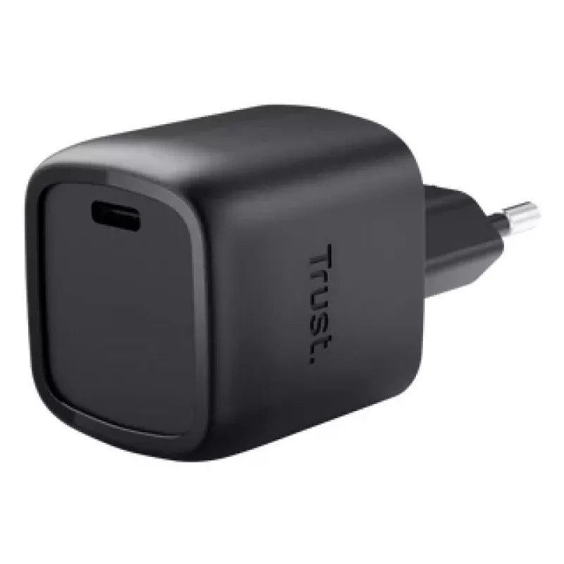 Lādētājs Trust Maxo 30W USB-C GaN iekštelpu ātrlādēšanas melns