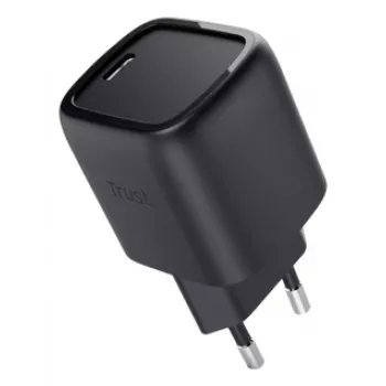 Lādētājs Trust Maxo 30W USB-C GaN iekštelpu ātrlādēšanas melns