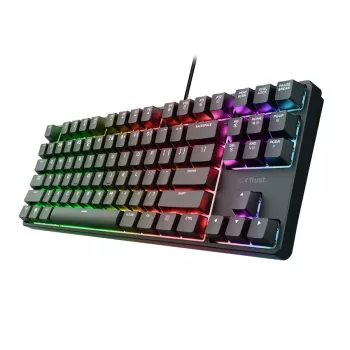 Trust GXT 864 Cada Gaming USB QWERTY Angļu Melna tastatūra