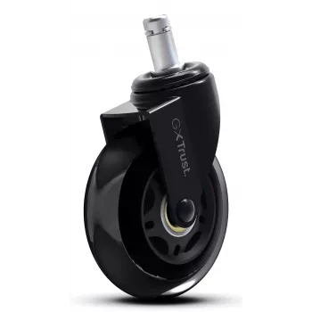 Riteņu komplekts krēslam TRUST 25804, 5 gab., melns, PP/PU, 225 g