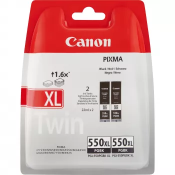 Canon PGI-550BK melna tintes kasetne (divu komplekts)