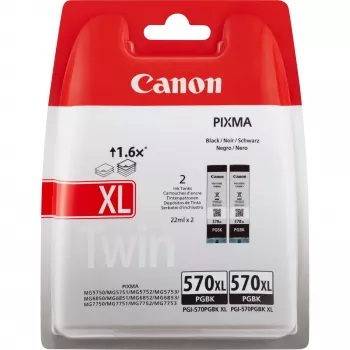 Canon PGI-570BK XL augstas ražības melnā tintes kasetne (dubultpaka)