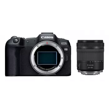 Canon EOS R8 + RF 24-105mm F4-7.1 IS STM bezspoguļa kamera 24.2 MP CMOS 6000 x 4000 pikseļi Melna