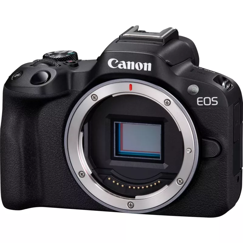 Canon EOS R50 bezspoguļu kameras komplekts ar RF-S 18-45mm un RF 75-300mm objektīviem