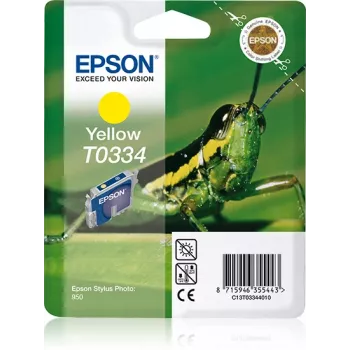 Epson Grasshopper Singlepack Yellow T0334, Dzeltena, Pigmenta tinte, 17 ml, 1 gab.