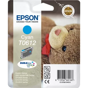 Epson Teddybear Singlepack Cyan T0612 DURABrite Ultra tinte, ciāna, 8 ml, 1 gab.