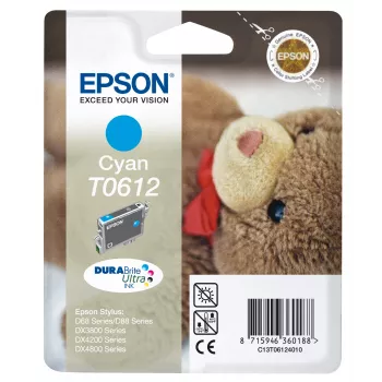Epson Teddybear Singlepack Cyan T0612 DURABrite Ultra tinte, ciāna, 8 ml, 1 gab.