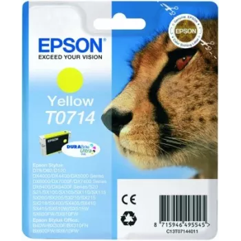 Epson Cheetah Singlepack Yellow T0714 DURABrite Ultra Tinte